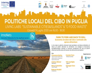 Riduzione degli sprechi alimentari ed economia circolare del cibo per Living Lab &quot;Politiche Locali del Cibo in Puglia&quot;