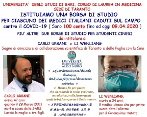 Coronavirus. Il giornalista Giuseppe Pezzolla propone una borsa di studio per i medici caduti sul campo
