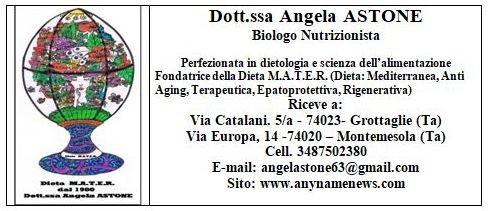 Dott.ssa Angela Astone – Biologo Nutrizionista