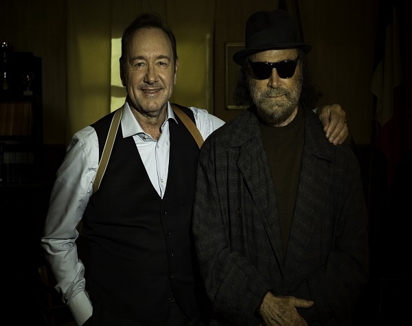 KEVIN SPACEY sul set a Torino per le riprede di L’UOMO CHE DISEGNO’ DIO di e con FRANCO NERO