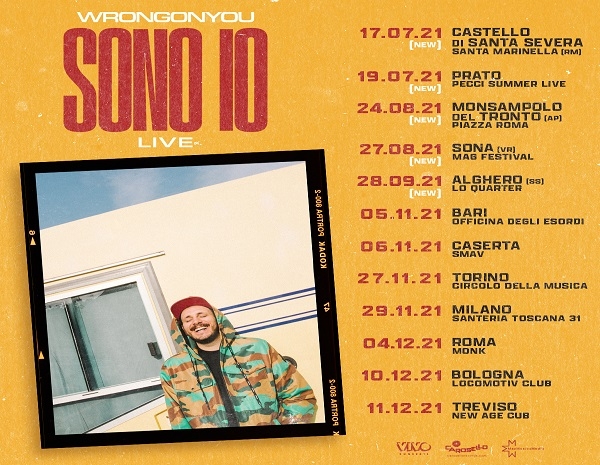 WRONGONYOU: ANNUNCIA LE PRIME DATE ESTIVE DI “SONO IO LIVE”