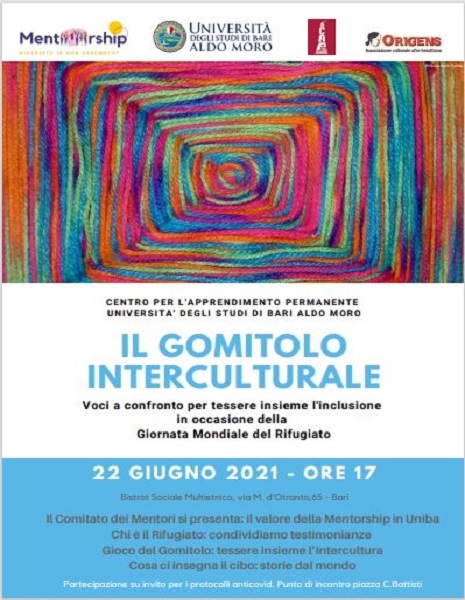 Il Gomitolo Interculturale. Voci a confronto per tessere insieme l’inclusione  in occasione della Giornata Mondiale del Rifugiato  22 giugno ore 17
