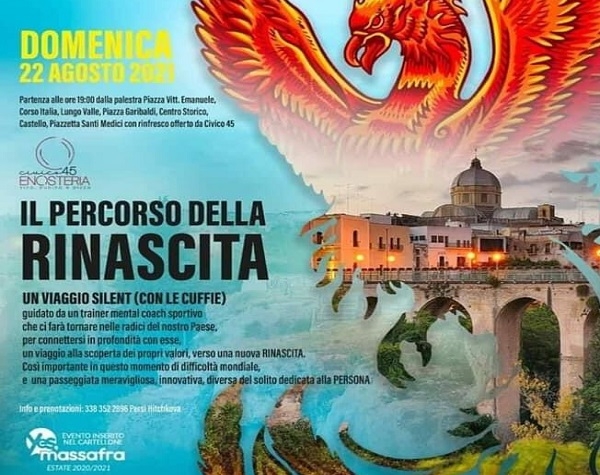 Il 22 agosto a Massafra c’è “Il percorso della rinascita”