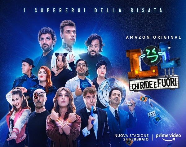 Prime Video svela il poster ufficiale della seconda stagione di “LOL: Chi ride è fuori”