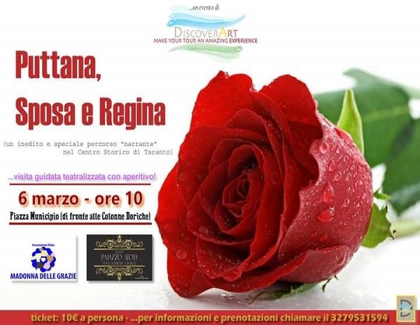 “Puttana, Sposa e Regina” – visita guidata teatralizzata dedicata a tutte le donne