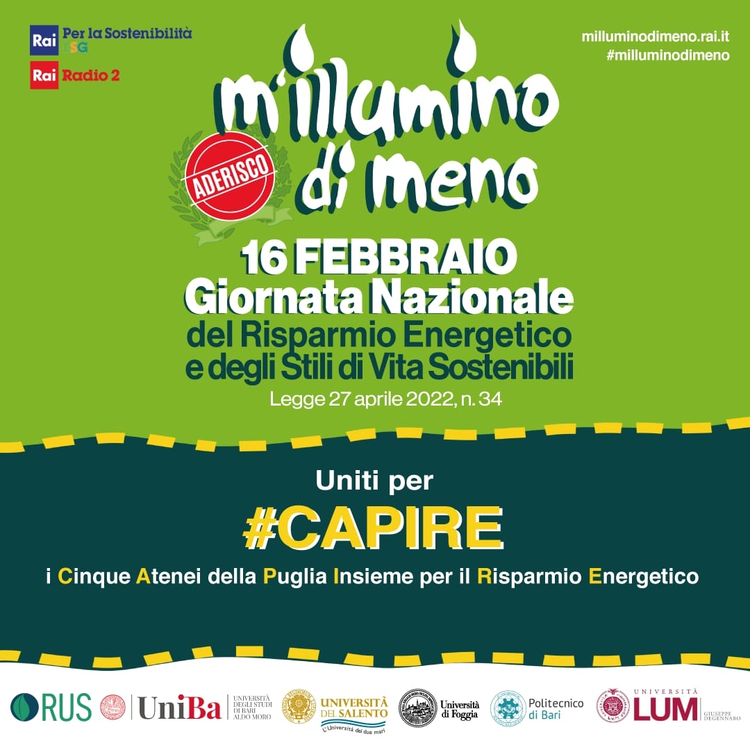 Uniti per CAPIRE: i Cinque Atenei della Puglia Insieme per il Risparmio Energetico