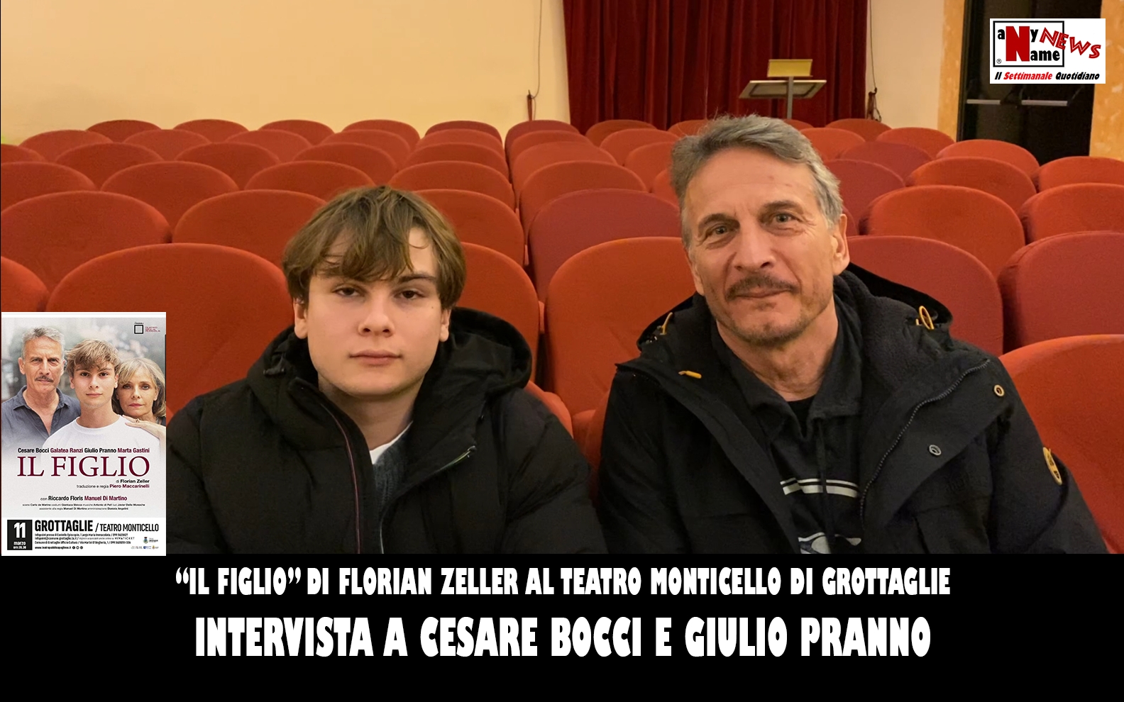 Intervista a Cesare Bocci e Giulio Pranno | Al Teatro Monticello di Grottaglie con lo spettacolo “Il Figlio”