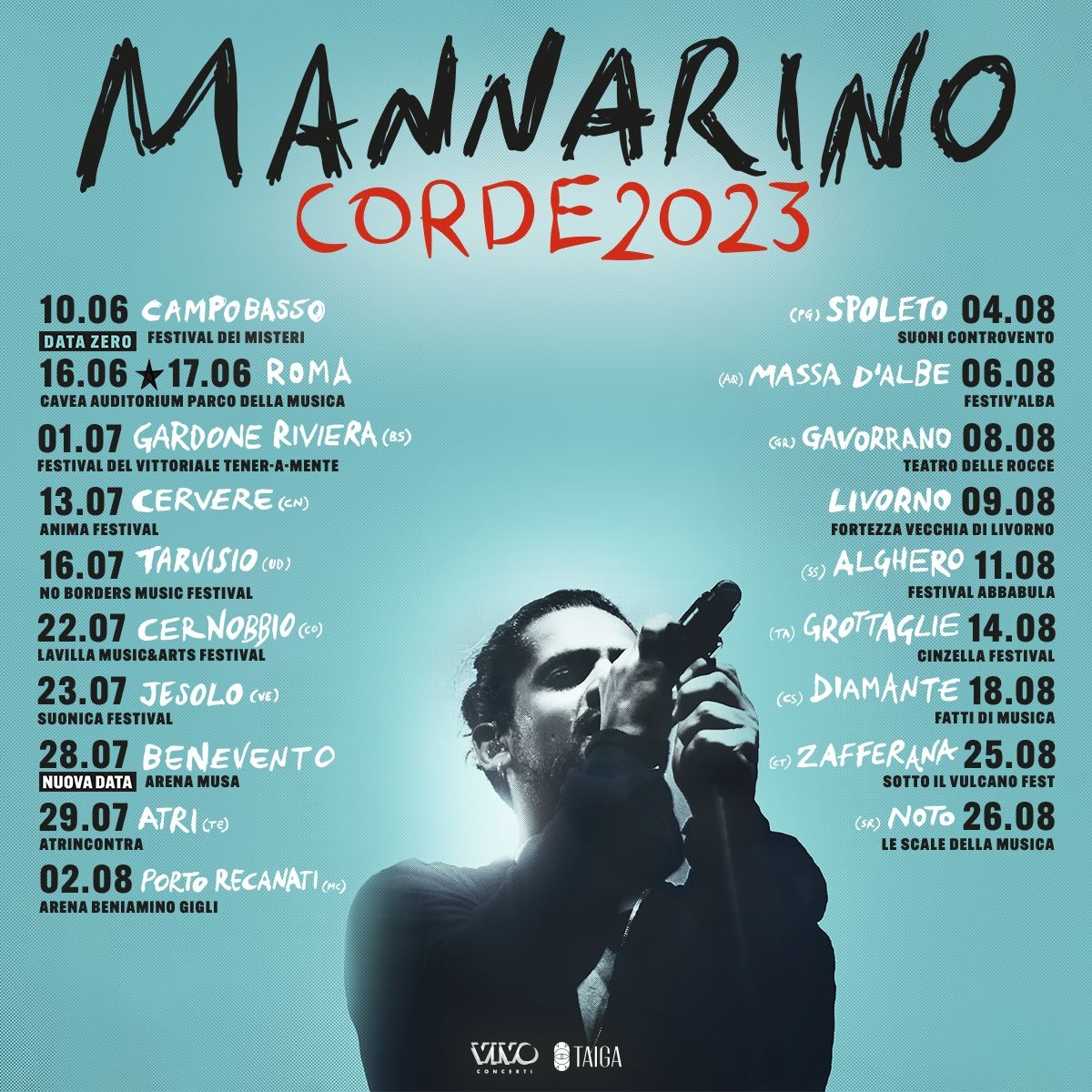 MANNARINO | PARTE DA CAMPOBASSO IL TOUR “CORDE 2023”