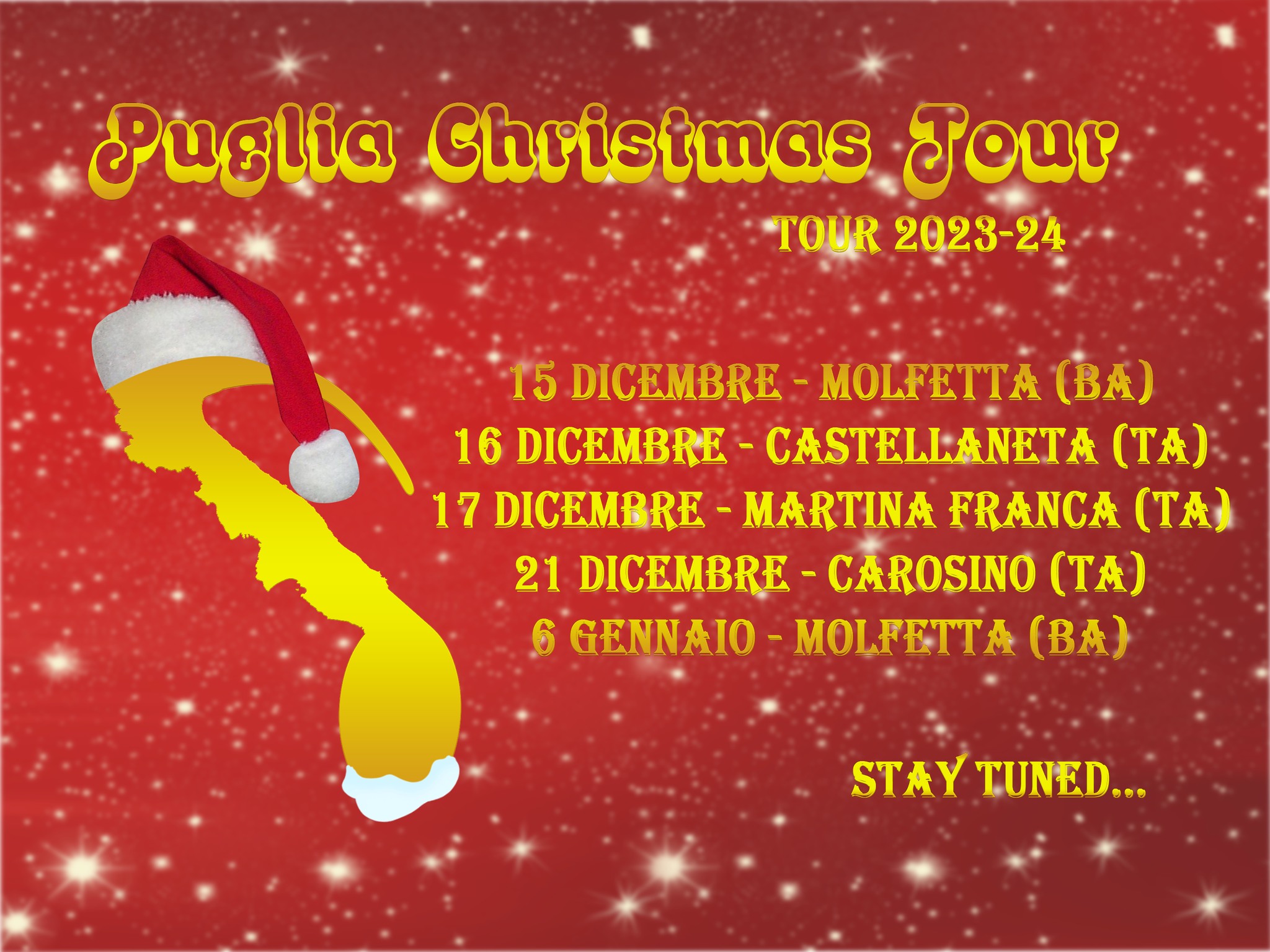 Puglia Christmas Tour 2023-24. Tutte le date!