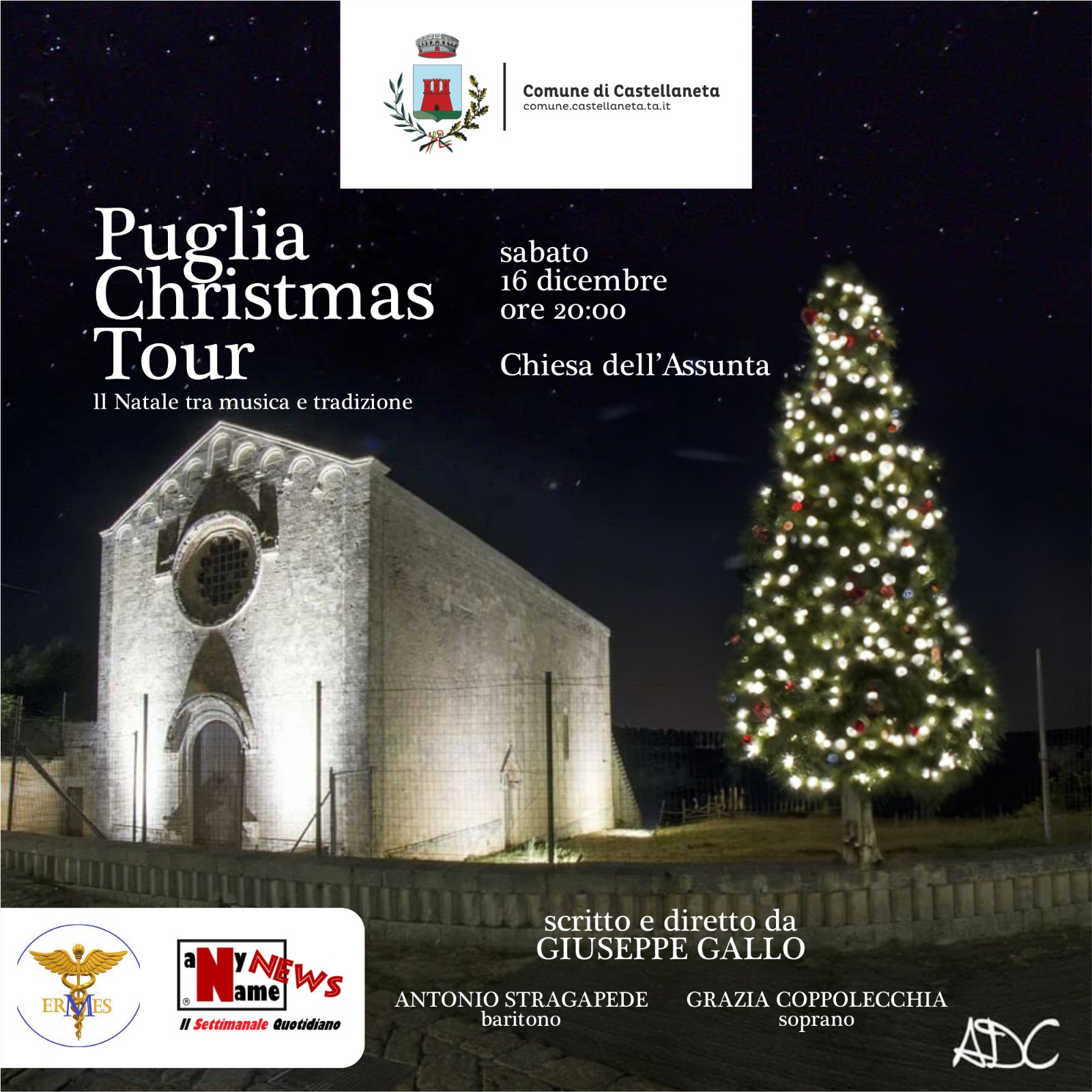 Puglia Christmas Tour il 16 dicembre arriva a Castellaneta